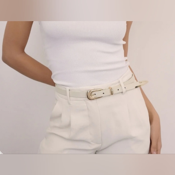 Ettika Modern Saddle Belt in Vanilla (NWT) - Picture 5 of 8